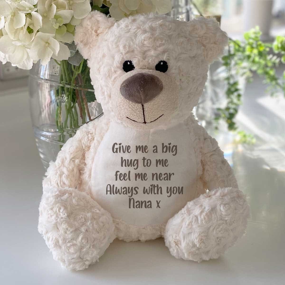 Personalised comfort teddy hot sale
