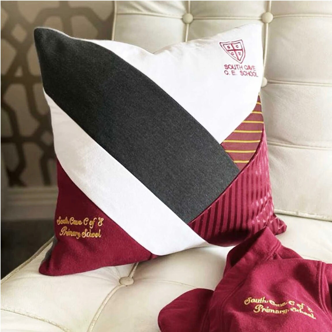 School Uniform Keepsake Memory Cushion Etsy