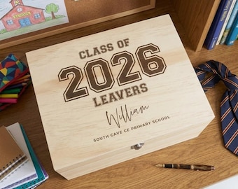 Personalised Class of 2026 Leavers Memory Box - School Keepsake Gift