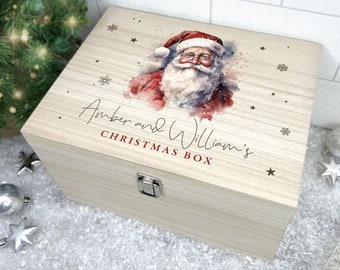 Personalised Traditional Santa Christmas Eve Box - 4 Sizes (20cm | 26cm | 30cm | 36cm)