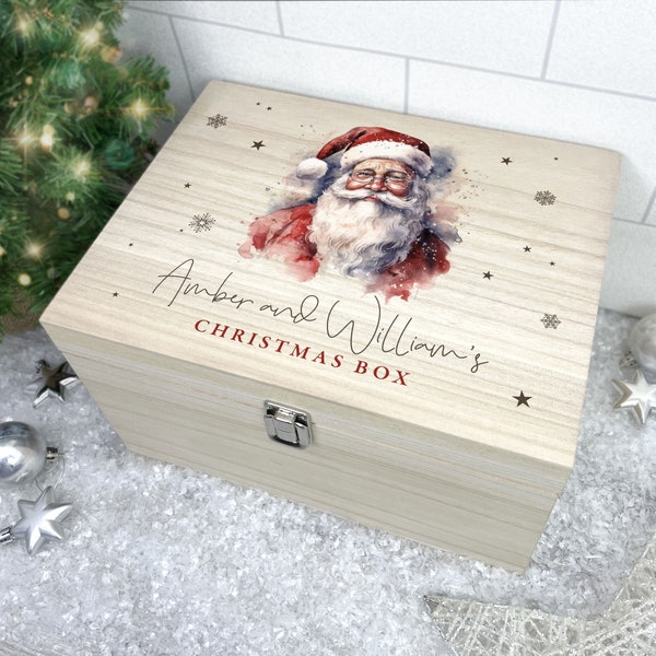 Personalised Traditional Santa Christmas Eve Box - 4 Sizes (20cm | 26cm | 30cm | 36cm)