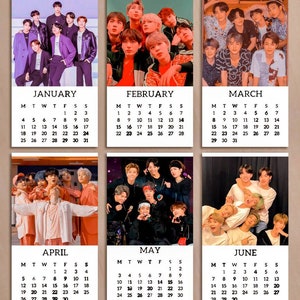pic Bts Calendar 2021 January bts k pop desk calendar printable