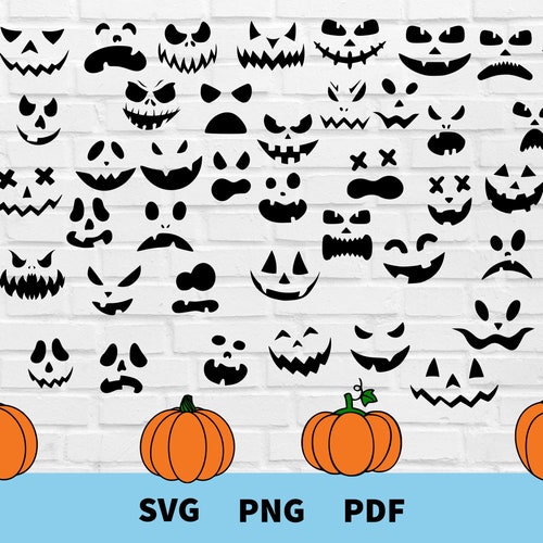 32 Halloween Pumpkin Faces Jack O Lantern Faces Pumpkin Face - Etsy