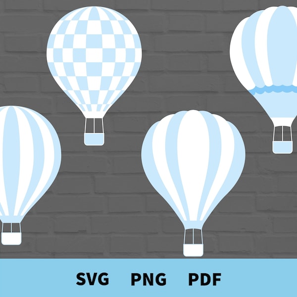 Luftballon-Svg-Bundle, Heißluftballon-Svg-Bundle, Heißluftballon-Svg, Luftballon-Svg, Heißluftballon geschnitten Dateien für Cricut, Silhouette