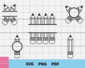 Pencil Svg Bundle, Pencil Svg, Pencil Cut File for Cricut , Silhouette ...
