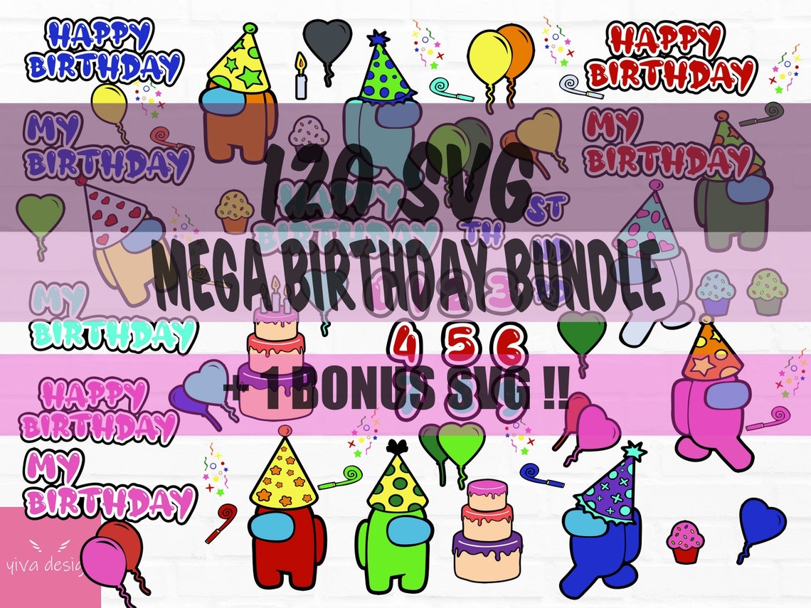 Download Birthday Among Us Svg 2312 Svg File For Cricut How To Change Svg Icon In Bottom Nav Bar In Flutter
