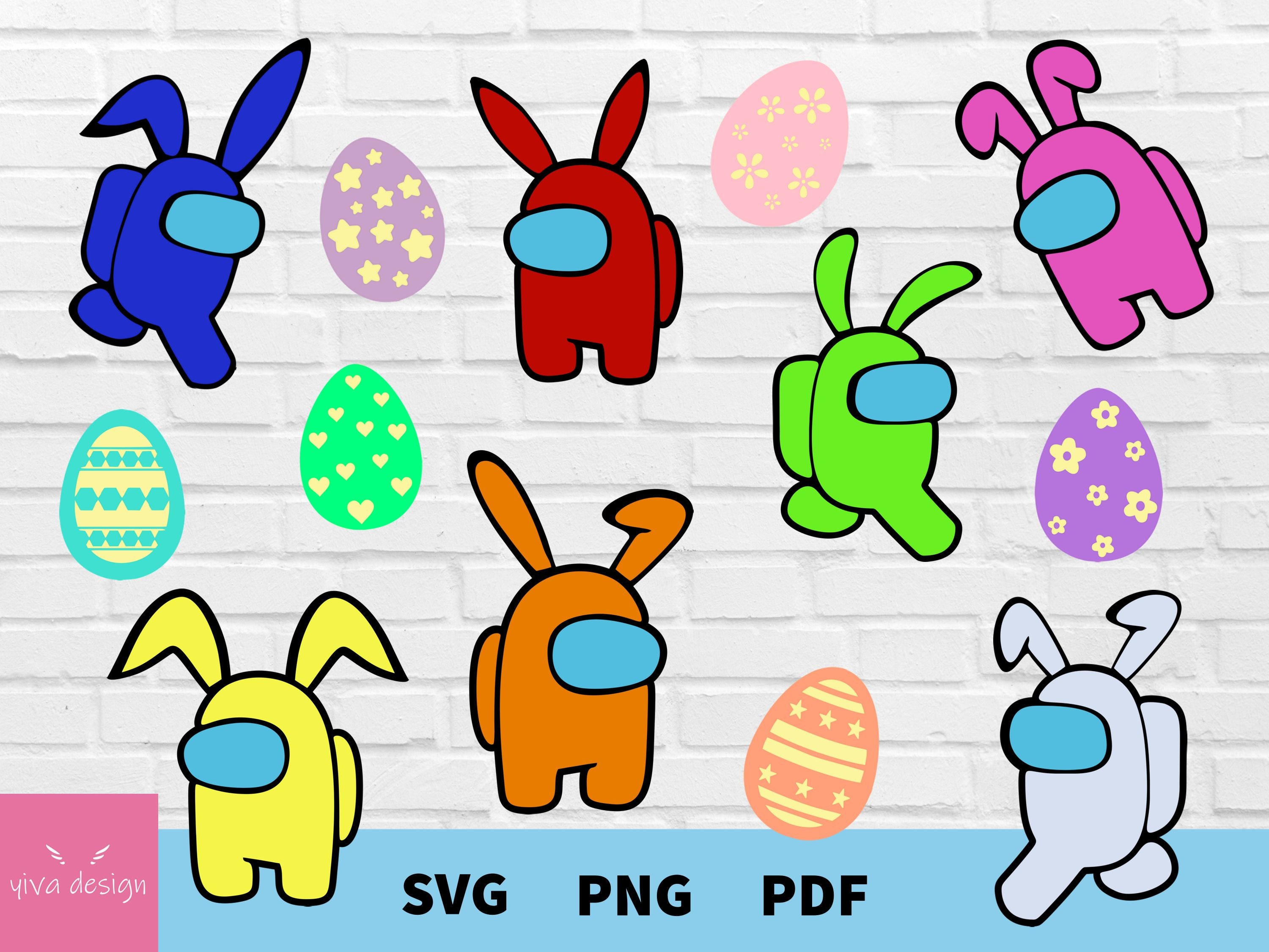 Easter Bunny Among Us SVG PNG PDF Instant Download | Etsy