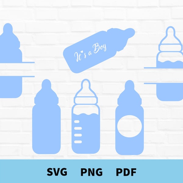 Baby SVG, Baby SVG, Baby Flakon SVG, Baby Shower SVG, Digitaler Download, Cricut, Silhouette, Svg, Png, Pdf