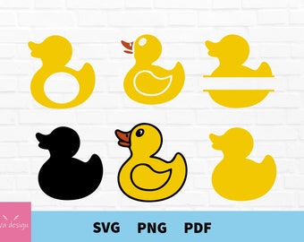 Baby SVG, Rubber Ducky Svg, Baby Shower Svg, Split Name Frame, Digital Download, Cut Files, Cricut, Silhouette, SVG, Png, Pdf