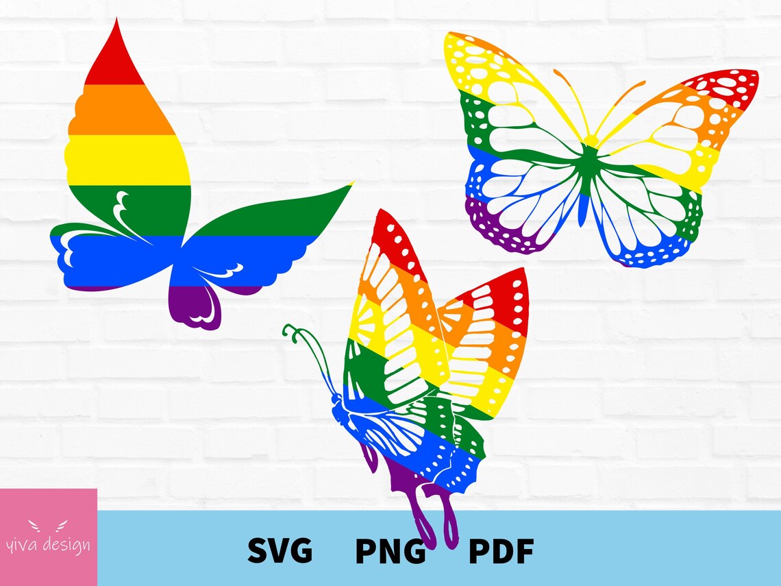 Lgbt Butterfly Svg Lgbt Pride Svg Bundle Gay Pride Svg Lgbt Etsy