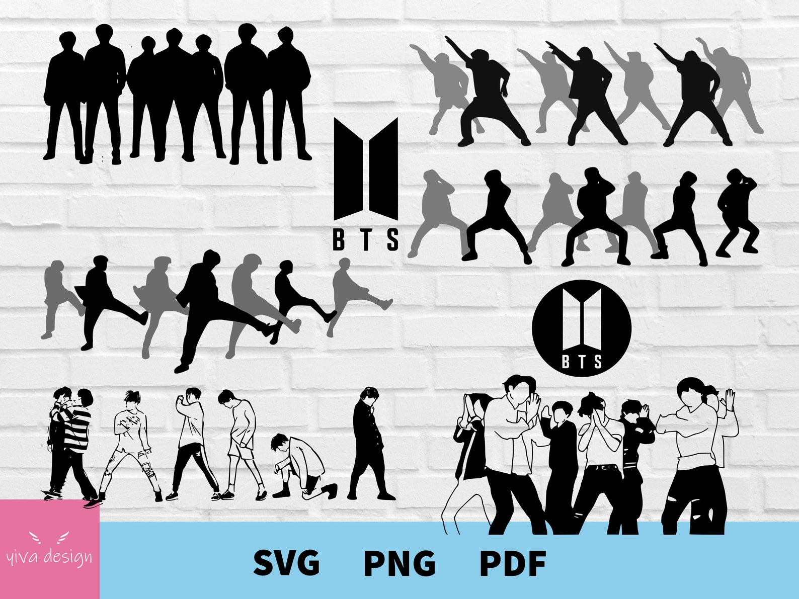 BTS svg BTS Members svg BTS Logo svg Bts cut file | Etsy