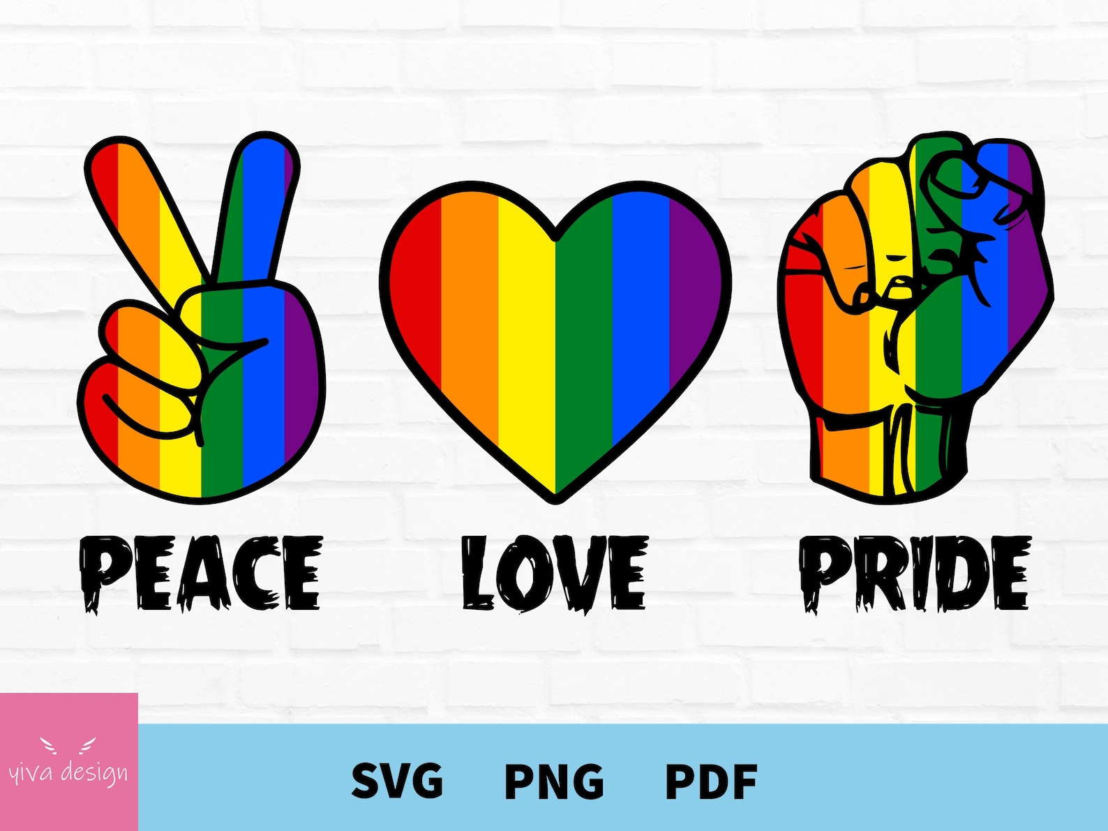 Gay Pride Svg Bundle Pride Svg Lgbt Svg Gay Pride Svg Etsy