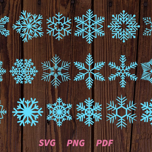 Snowflake Svg, Snowflake Svg Bundle, Snowflake Clipart, Snowflake Cut Files per Cricut e Silhoutte, Snowflake Digital Download