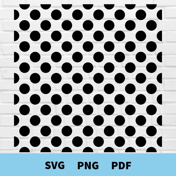 Polka Dot Pattern Svg, Seamless Polka Dot Pattern Cut Files for Cricut, Silhouette, Dotted Pattern Svg Vector Files, Polka Dots Vector