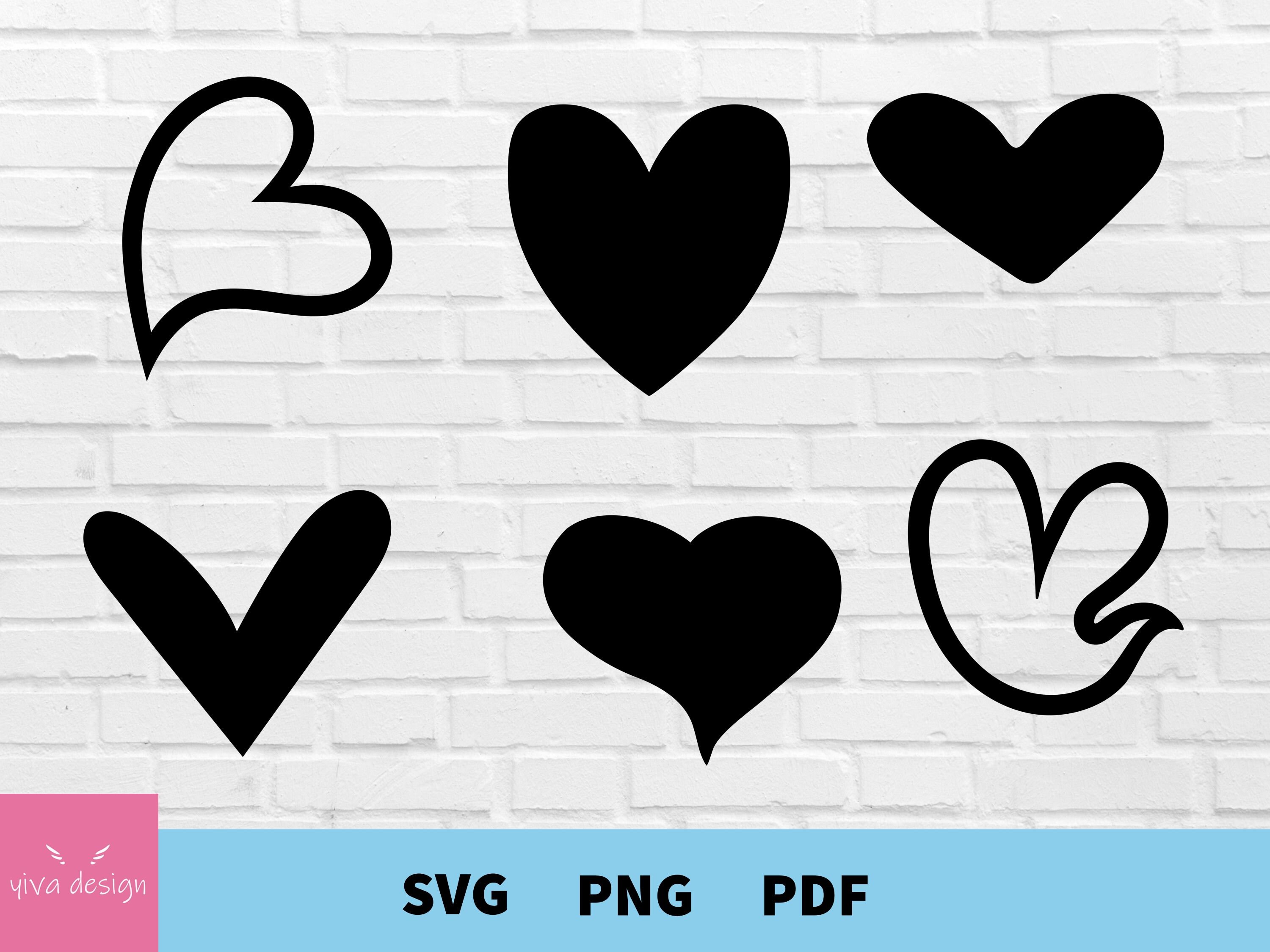 20 Hand Drawn Heart Svg Bundle Heart Svg Valentines Day Svg | Etsy