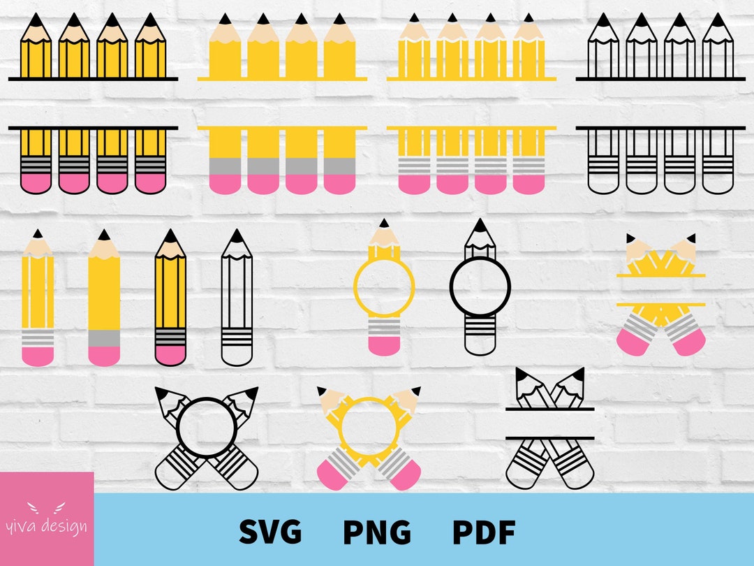 Pencil Svg Bundle, Pencil Svg, Pencil Cut File for Cricut , Silhouette ...