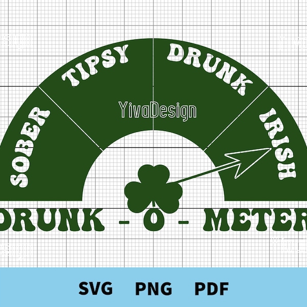 Drunk-O-Meter St. Patrick's Day Svg, Irish Drunk O'meter Svg, Funny St Patricks Day Svg, Shamrock Svg, Commercial Use Svg, Irish Svg