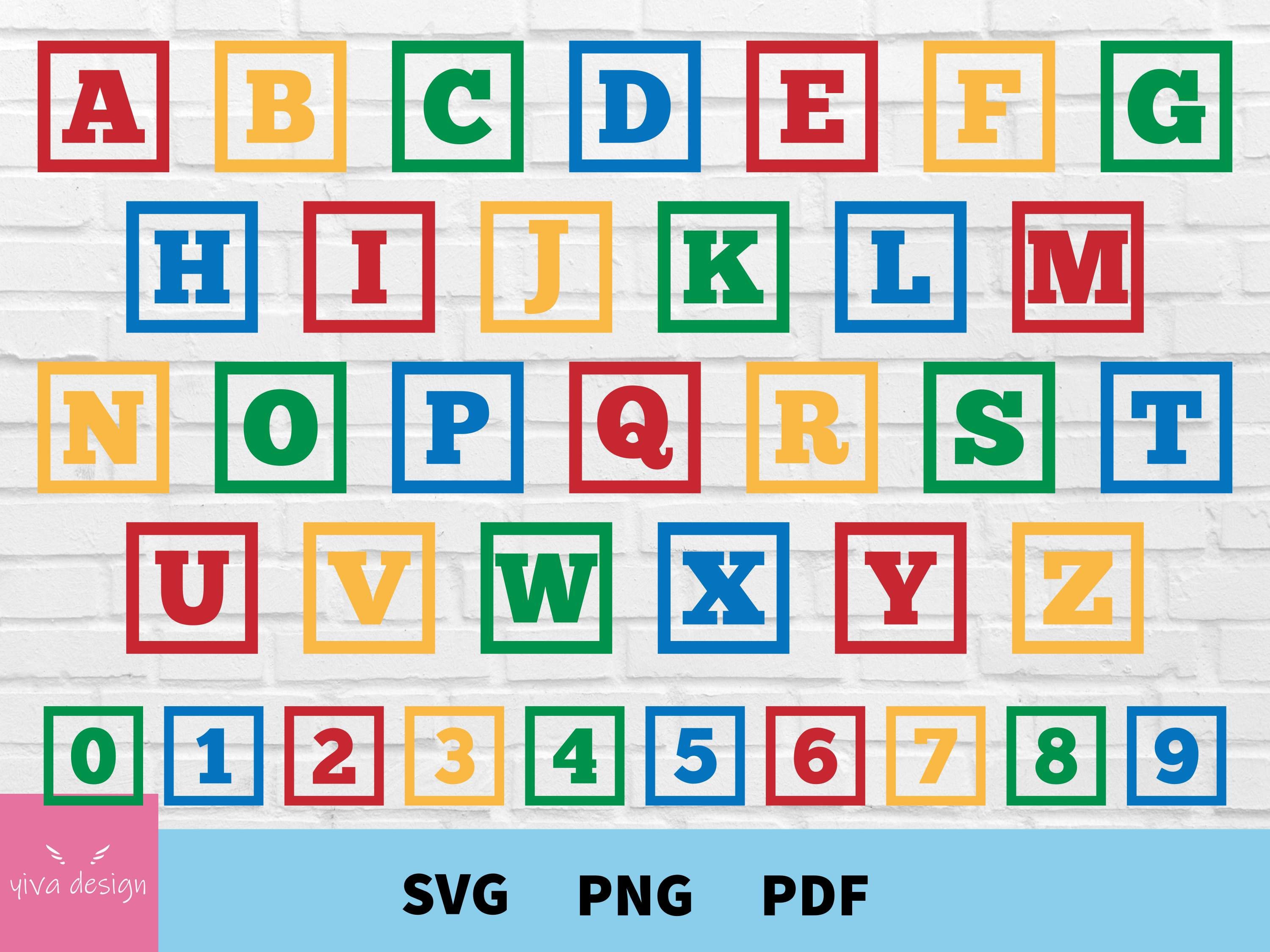 Alphabet Blocks Svg Number Blocks Svg Baby Blocks Cut File Etsy Canada