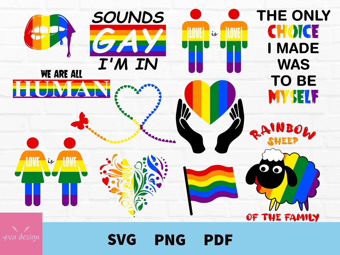Buy Gay Pride Svg Bundle, Pride Svg, Lgbt Svg, Gay Pride Svg, Rainbow ...