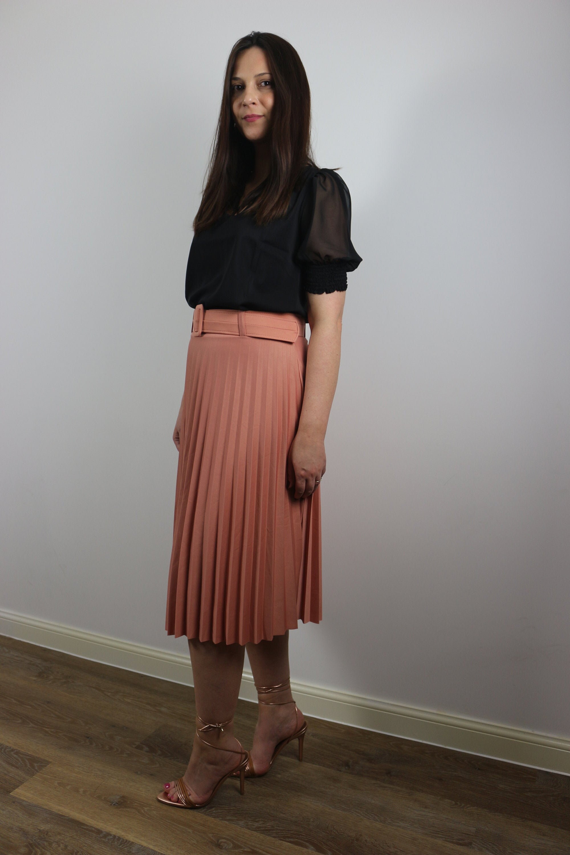 スカート poppy  PEARL PLEATED SKIRT 24.11.