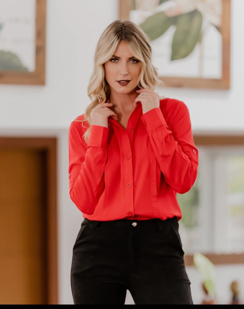 Long Sleeves Soft Blouse