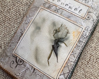 Diario de decoupage hecho a mano: cuaderno de recuerdos de estilo vintage
