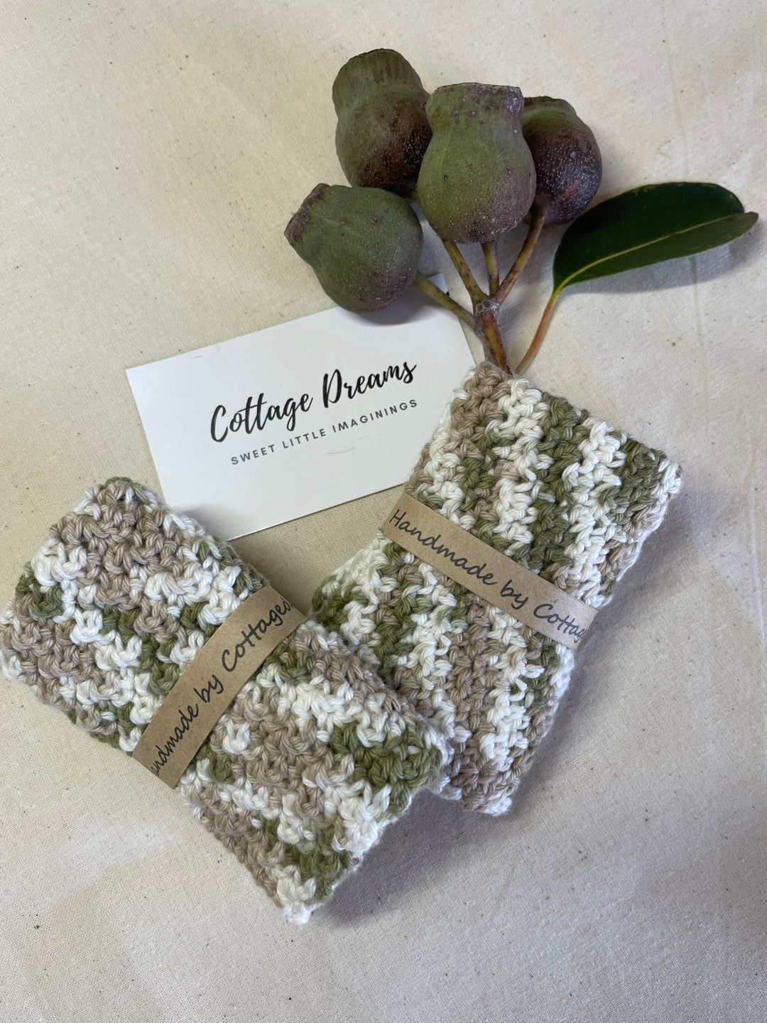 Handmade Washcloths X2, Handmade Washcloth for Bathroom, Handmade