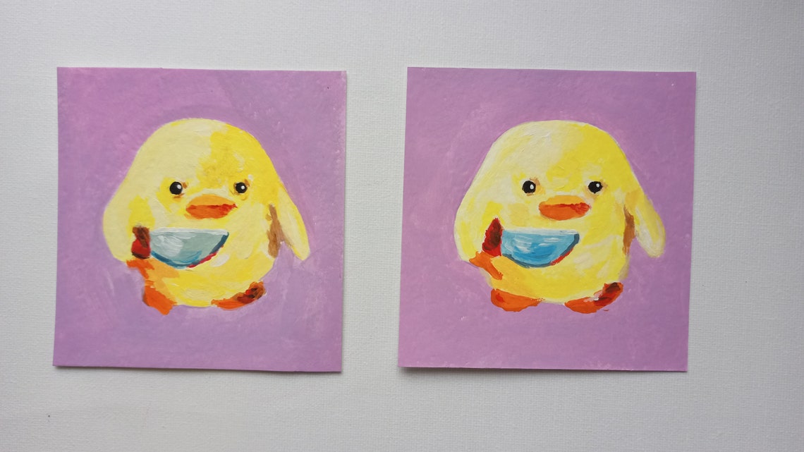 2 Killer Ducks Meme Peinture Etsy