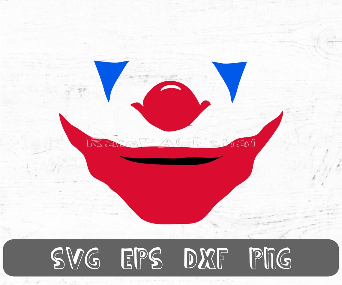Joker Smile Face Mask Joker Face Mask SVG Joker Mouth Etsy