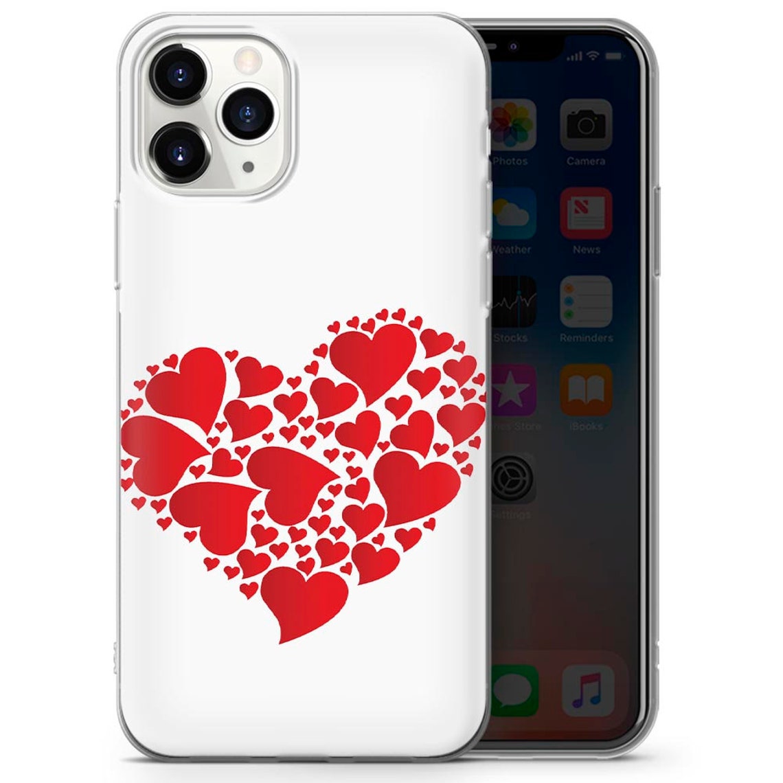 Hearts Phone Case For iPhone 11 5 6 7 8 X XS XR SE 12 Pro Etsy