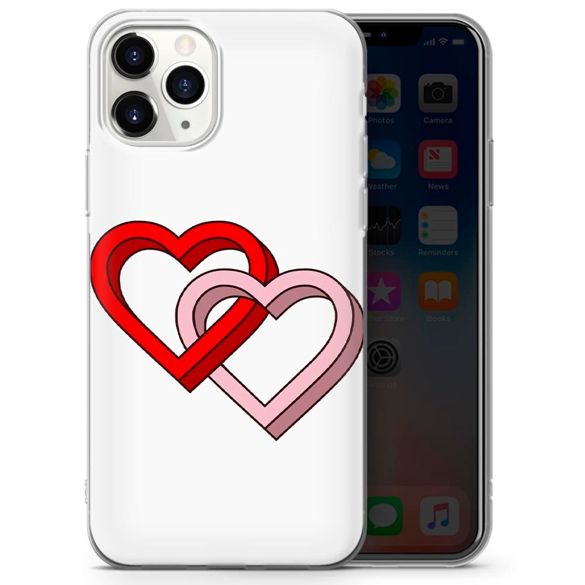 Hearts Phone Case For iPhone 11 5 6 7 8 X XS XR SE 12 Pro Etsy