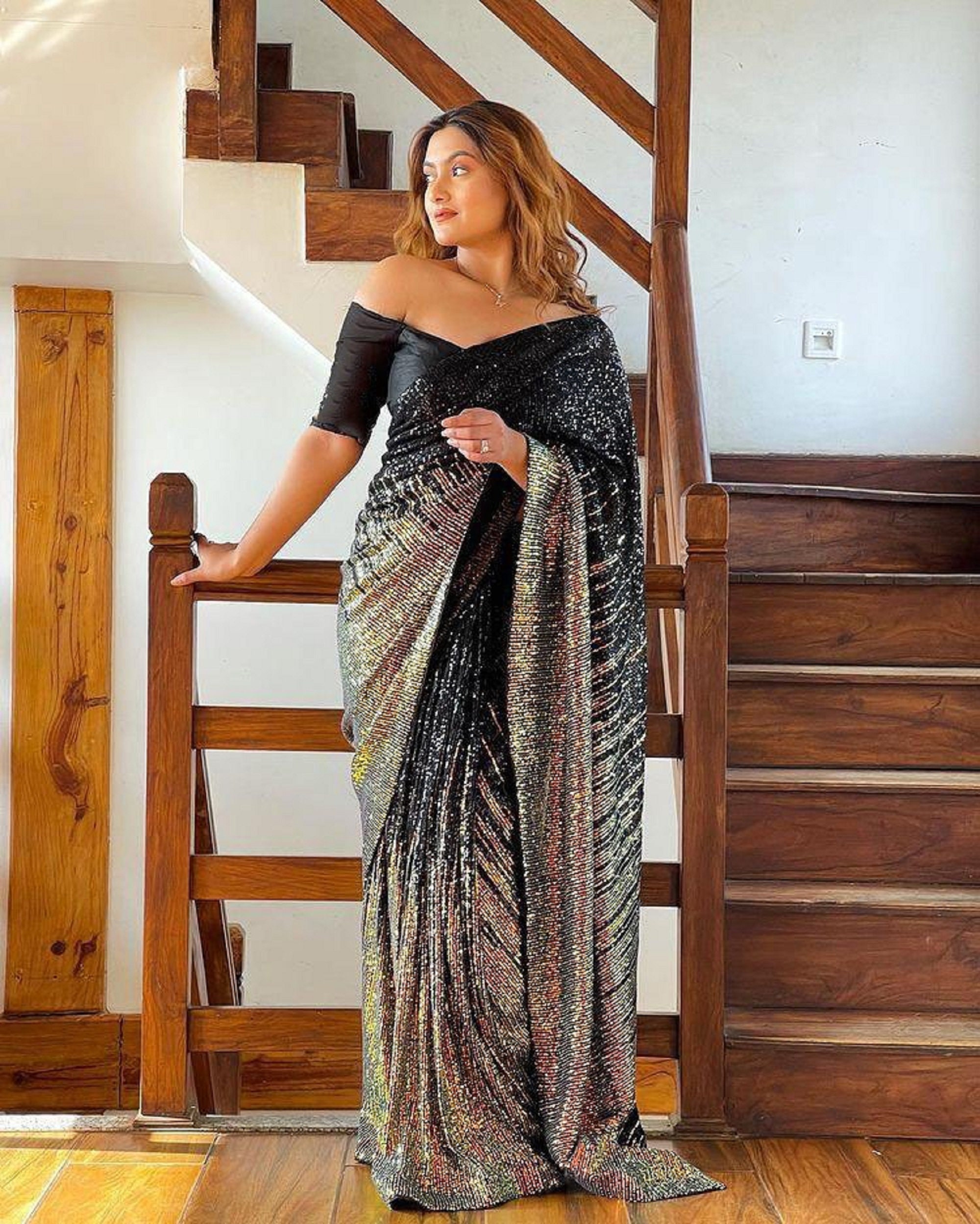 Sequin Saree With Blouse Usa Uk Canada 