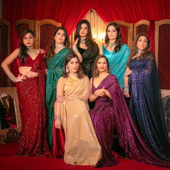 Party wear sarees for best sale women
