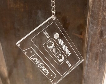 Song code Tape Keychain, customized playlist, or song with Spotify code  music. Personalized gift for anniversary, best friend, mom, dad