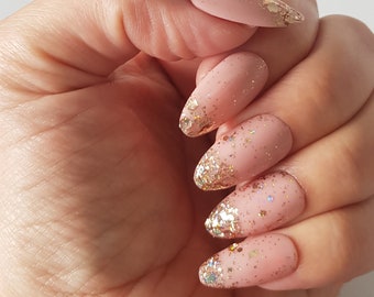 Glitter Ombre Nails Etsy