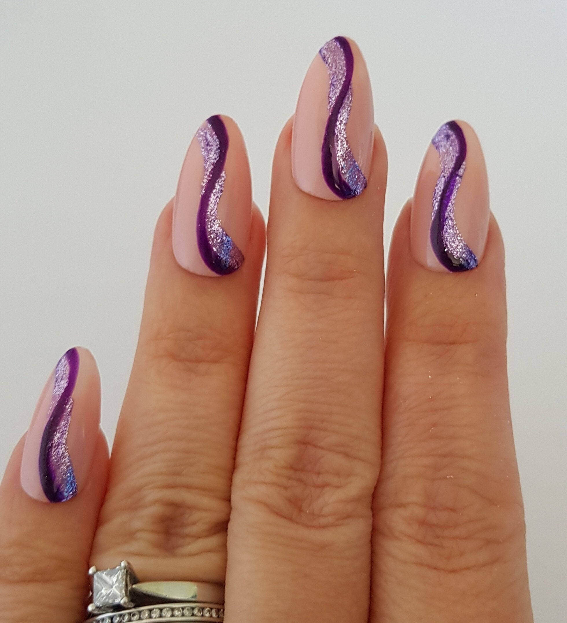 Purple Swirl Custom Press on Nails - Etsy