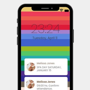 Papier peint pour téléphone avec palette de couleurs printanières | Guide des couleurs saisonnières (téléchargement numérique)