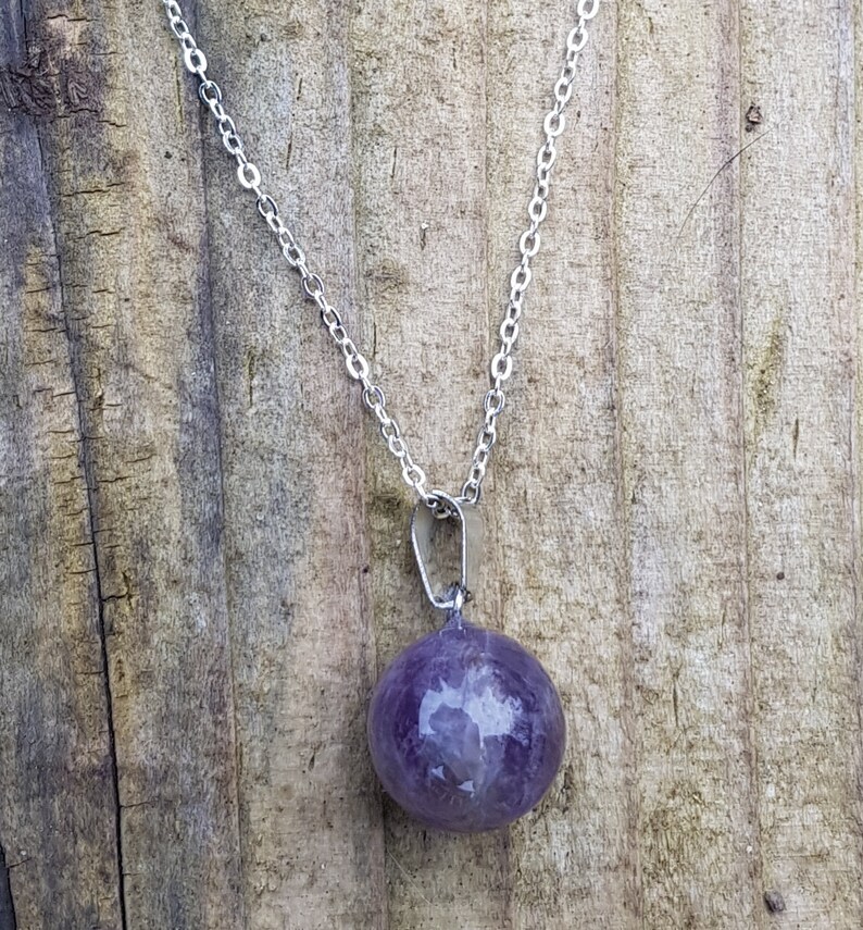 Amethyst stone pendantamethyst stone necklacenatural stone pendantnecklaces