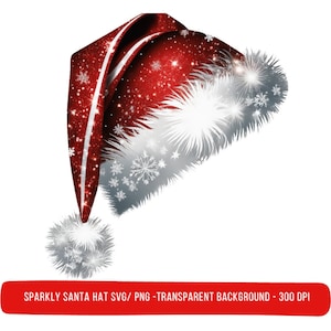 Santa Hat SVG PNG Clipart, Christmas SVG Clipart, Dtf Christmas Designs