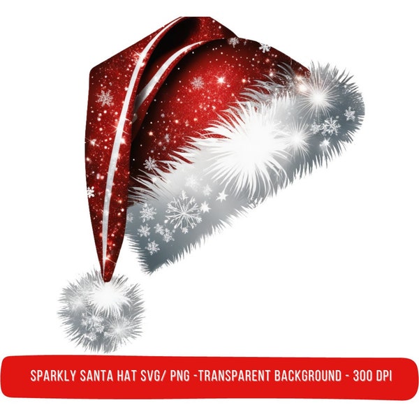 Santa Hat SVG PNG Clipart, Christmas SVG Clipart, dtf Christmas Designs