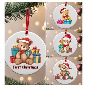 My First Christmas Ornament Sublimation PNG, Instant Digital Download, Christmas Round Ornament PNG
