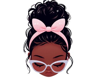 Liten flicka rörig knut PNG svart flicka, afro rörig knut PNG Clipart, afro flicka rörig knut sublimering
