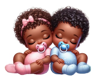 Black Gender Reveal PNG Clipart, Black Boy Girl Png Clipart