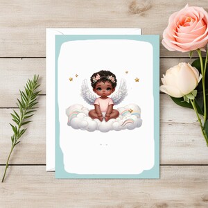 Black Baby Girl Angel PNG Clipart - Black Baby 1st Birthday Party Png ...
