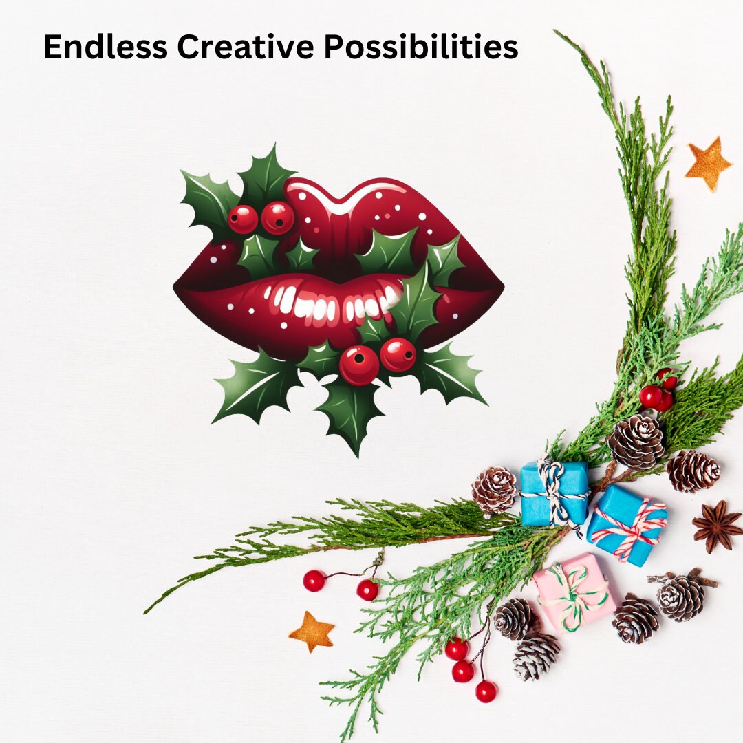 Christmas Lips PNG Christmas Lips SVG Clipart Sublimation - Etsy