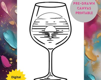 Sip and Paint, DIY Paint and Sip Party, Paint Night Printable