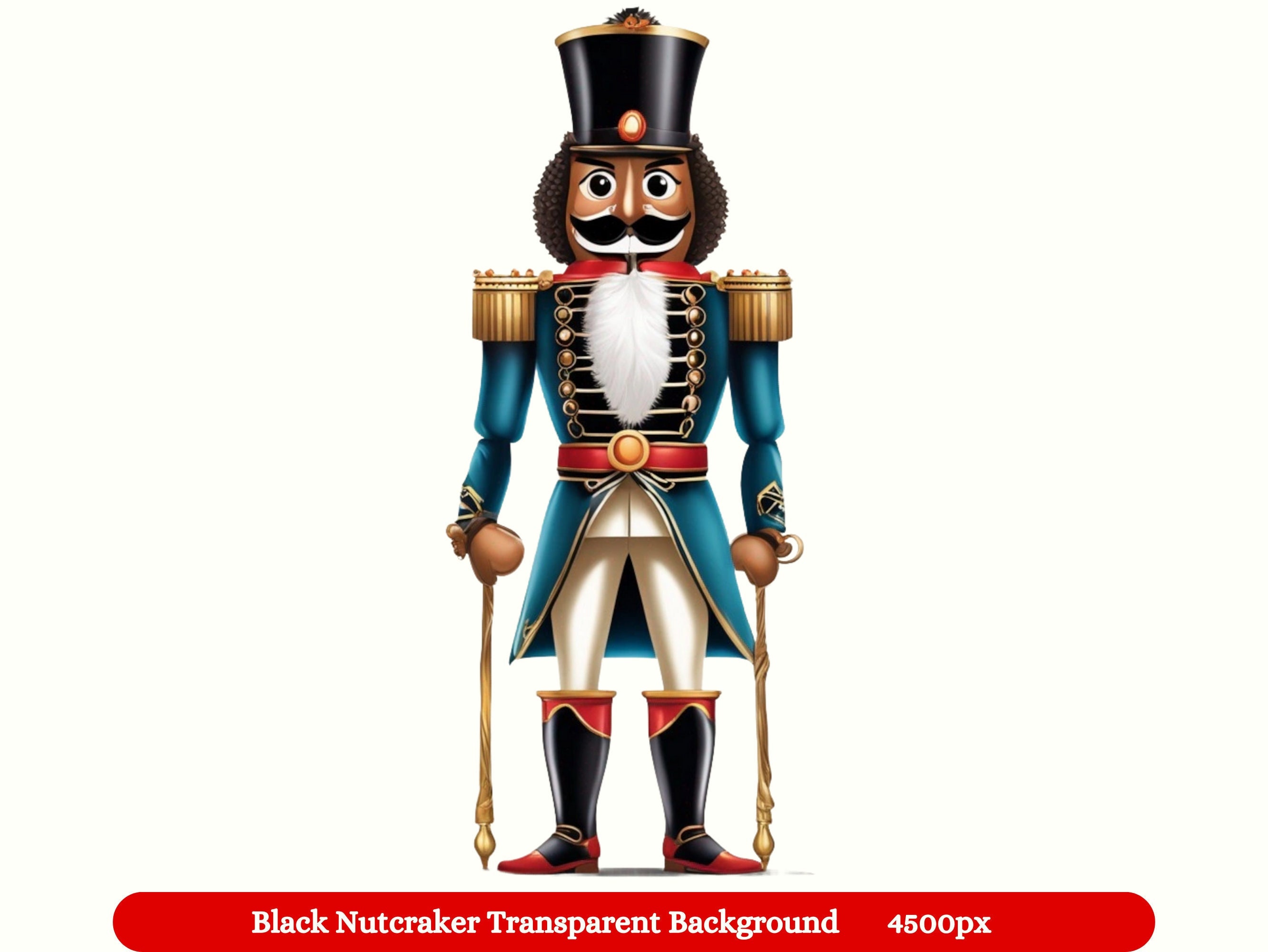 African American Nutcracker Clipart PNG, Christmas Decoration Clip Art