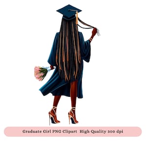Fille noire avec une casquette de diplômé PNG Clipart, graduation 2025 PNG Clipart, Graduate PNG