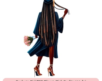 Black Girl with Grad Cap PNG Clipart , Graduation 2025 PNG Clipart, Graduate PNG