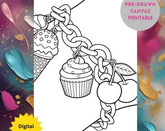 Sip and Paint Printable: Rose and Woman Outline (Digital Download)